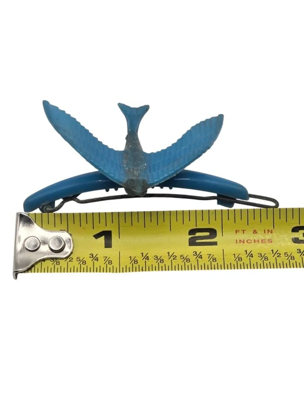Vintage Bluebird Hair Barrette Clip Blue Swallow Plastic AS IS Retro Happiness